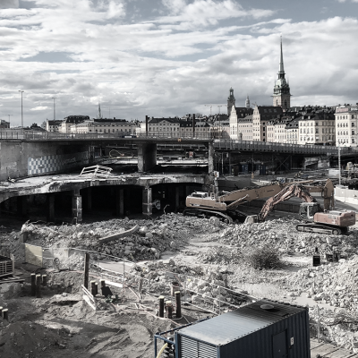 INFRA Sigicom Vibrationsmätning Byggarbetsplats Slussen 2018